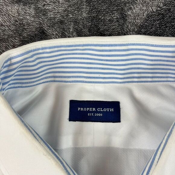 Proper Cloth Long Sleeve Button Up Shirt White Men's XL/XXL *Read - Picture 5 of 16